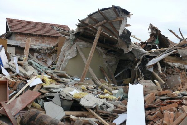 Взривът във Ветово. Снимка: БТА