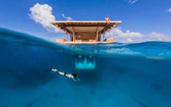 Комплекс Manta Resort, Занзибар. Една водна приказка сред Индийския океан. Снимка: underwaterroom.com