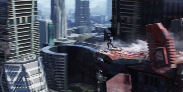 Извънземен скок на Закари Куинто в Star Trek Into Darkness. Снимка: Industrial Light and Magic / YouTube