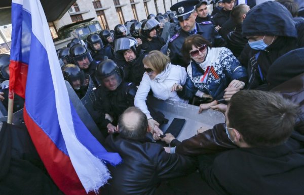 Сблъсъците в Донецк. Снимка БТА