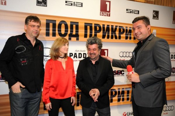 Режисьорът Виктор Божинов (л), Севда Шишманова и Димитър Митовски Снимка: Булфото