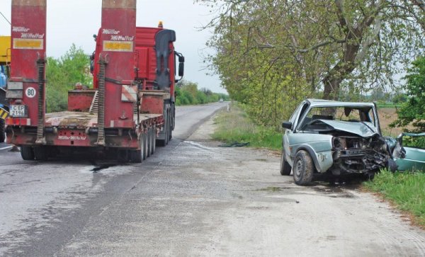 Тежката катастрофа край Пловдив. Снимка Булфото