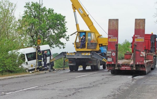 Тежката катастрофа край Пловдив. Снимка Булфото