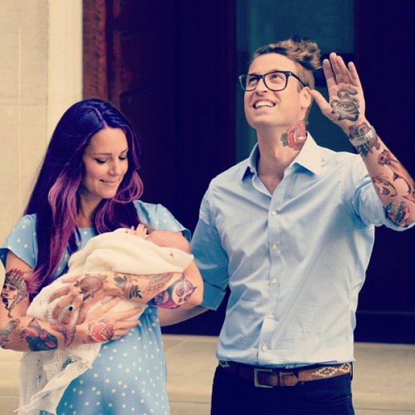 Кейт и Уилям. Снимка: Shopped Tattoos