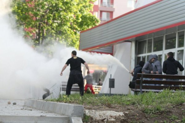 Ултраси на ЦСКА и Левски потрошиха зала &quot;Христо Ботев&quot;. Снимка Булфото