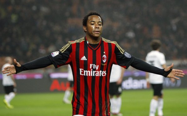 Робиньо, Бразилия. Нападателят на Милан също не попадна в избраниците на Сколари. Той има 92 мача и 27 гола за своята страна. Снимка: Reuters