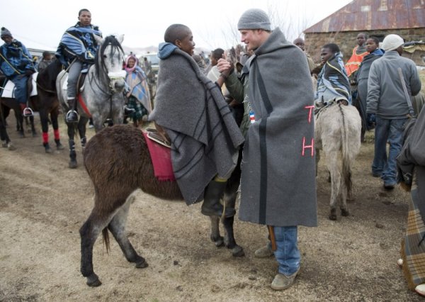 Хари на визита в Лесото. Снимка: Reuters