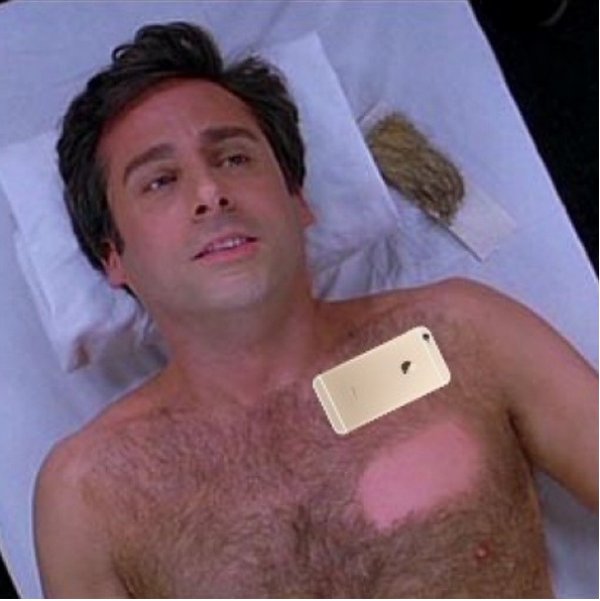 iPhone 6 и епилацията. Снимка: Instagram