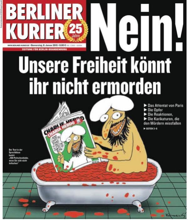 Корица на вестник Berliner Kurier