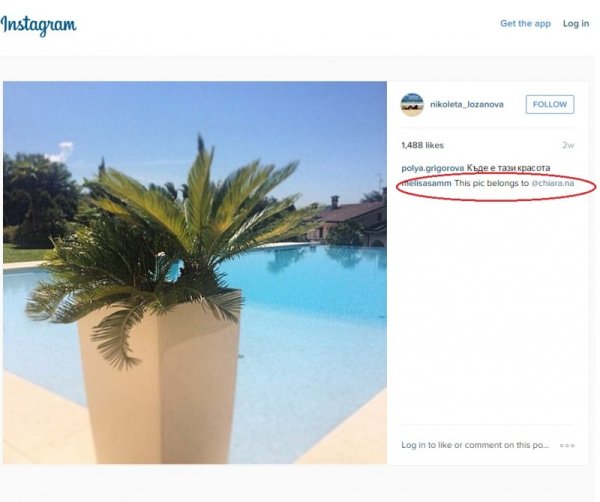 Кражбата изглежда е хваната, но това не притеснява Николета. Снимка: Instagram