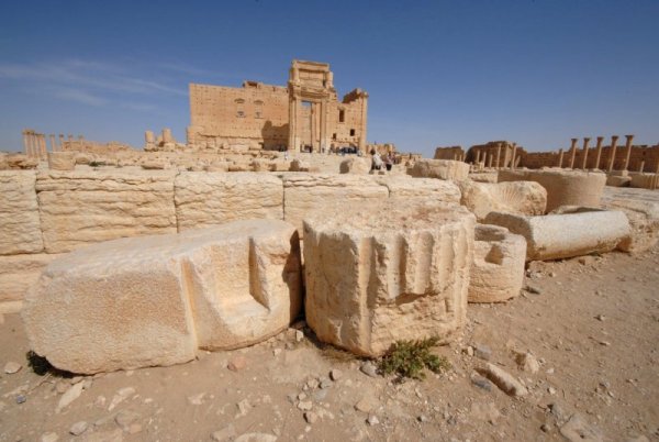 Храмът на върховния Бог Бел в древния сирийски град Палмира. Голяма част от паметниците в града бяха разрушени от бойци на Ислямска държава. Снимка: Reuters