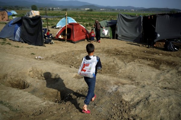 Лагерът в Идомени през последните дни. Снимка: Стоян Ненов, Reuters