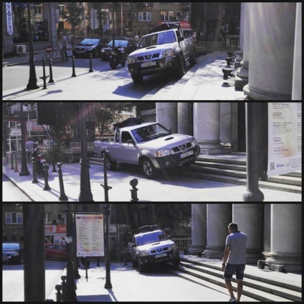 &nbsp;Тази снимка се появи в края на седмицата. Направена справка показа, че няма Гражданска отговорност. Надяваме се да не е партийна, а да стоварва реквизит.&nbsp;&nbsp;Снимка: Facebook