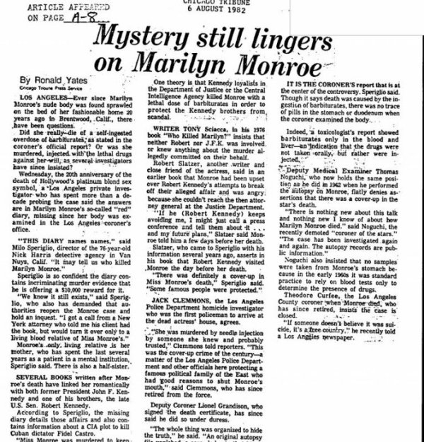 Статия в "Чикаго трибюн", източник: сайт на ЦРУ