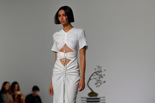 Манекенка дефилира по време на модно ревю в Сидни, Австралия. Снимка: БГНЕС