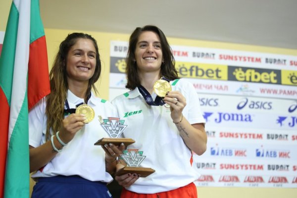 Проведе се пресконференция на сестри Стоеви след златния медал на Европейските игри и преди Световното първенство. Снимка: БГНЕС