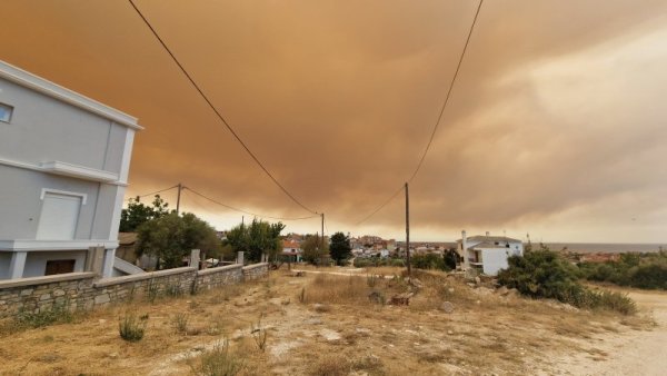 Още страшни гледки от пожарите в Гърция. Снимка: БГНЕС